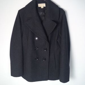 Michael Kors Elegant Charcoal Gray Pea Coat Size XL/16